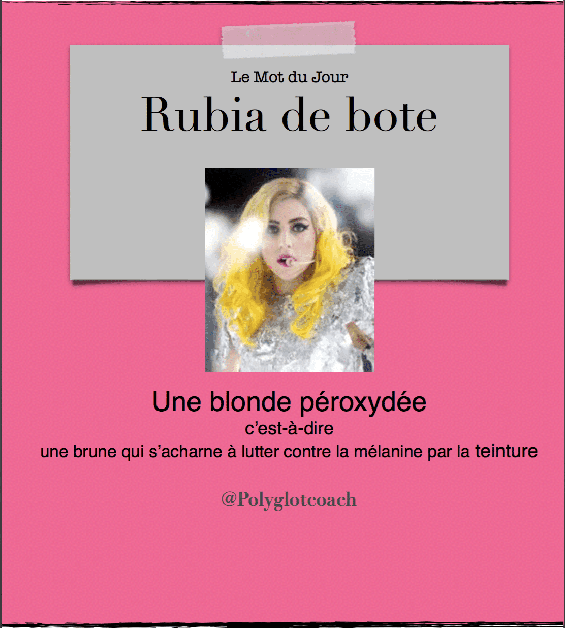 rubia de bote expression