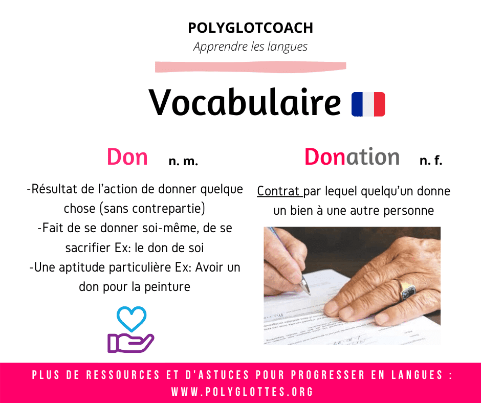 don donation différence