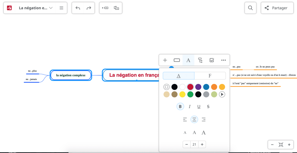 Mindomo, un outil intéressant pour le FLE