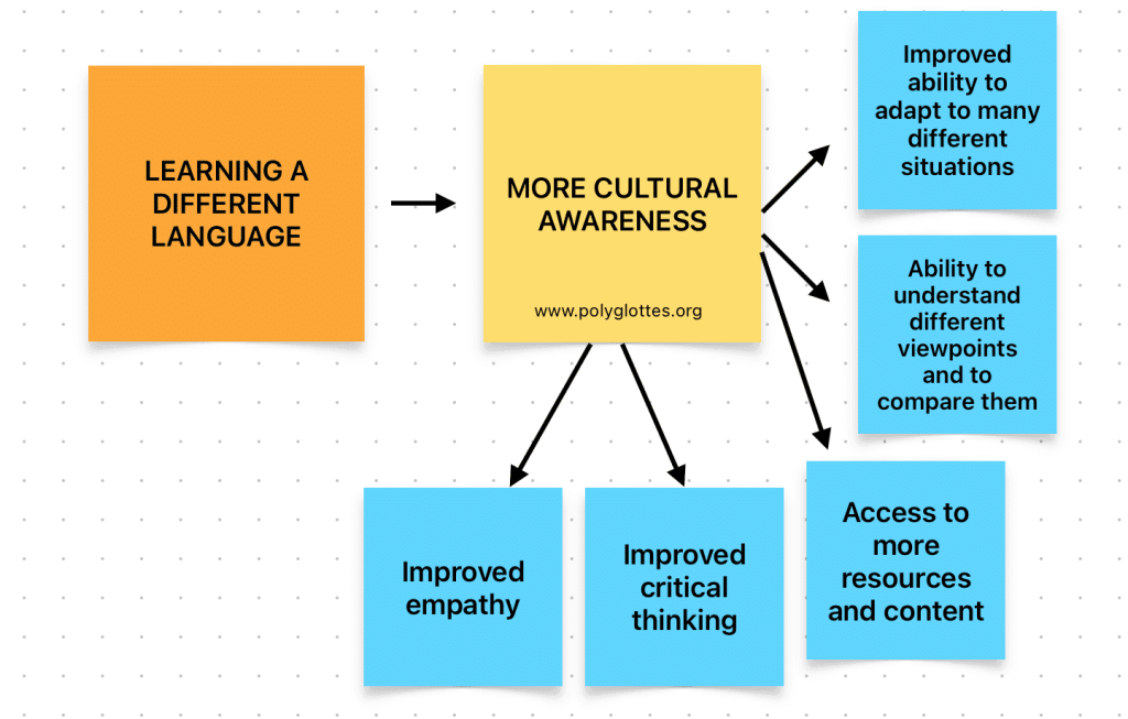 learning a different language instead of relying on AI helps foster more cultural awareness and improves critical thinking skills, empathy, and original thinking 