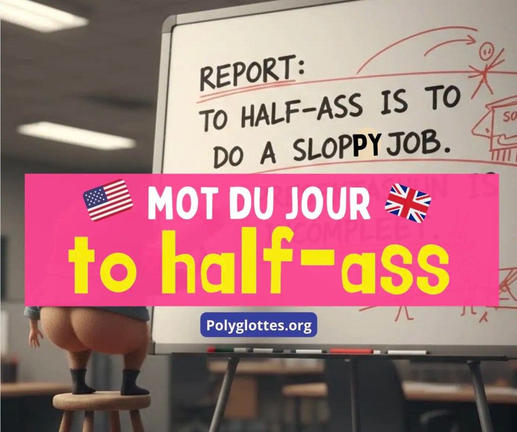 to half-ass mot du jour anglais