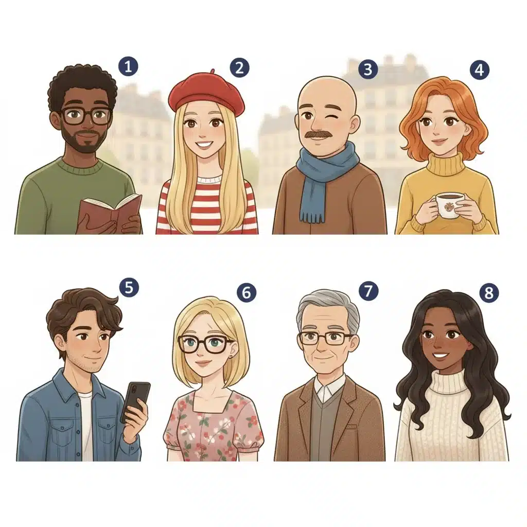 who is that game qui est ce how to describe in french